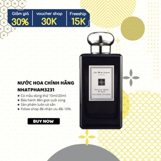 𝓳𝓸 𝓶𝓪𝓵𝓸𝓷𝓮 - velvet rose & oud cologne intense 10ml - nước hoa chính hãng