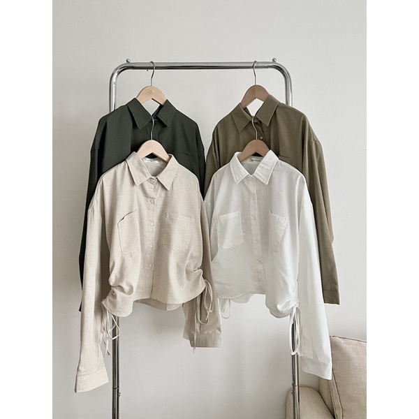 [NEW]ÁO SƠMI CROTOP LINEN DÂY RÚT”Yuli top” siêu xinh