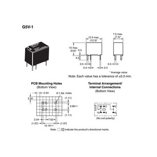 Omron Relay 1A 12V (6 chân) G5V-1-DC12