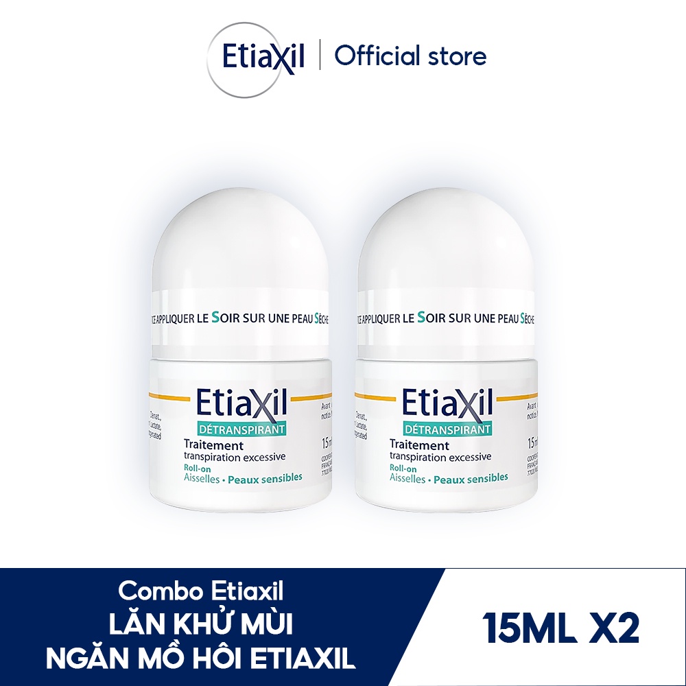 Combo 2 Lăn Khử Mùi Ngăn Mồ Hôi Etiaxil 15ml