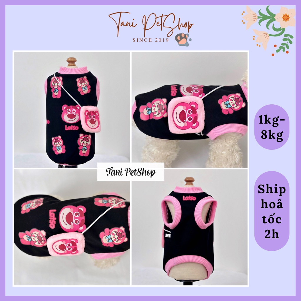 Áo Cho Chó - Áo Ba Lỗ Gấu Lotso - Quần Áo Cho Chó Mèo Thú Cưng Cao Cấp Tanipetshop