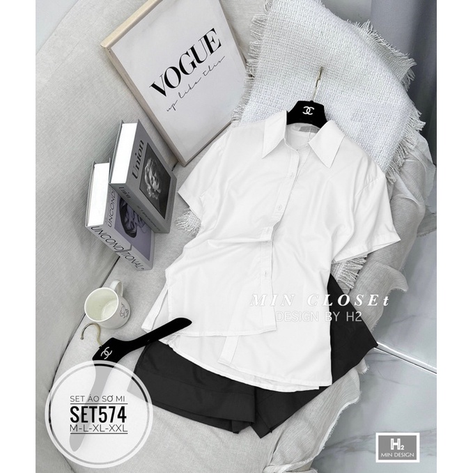 [ CHUBBY BIGSIZE ] SET ÁO SƠ MI CHÍCH EO KÈM QUẦN TỪ 50-100kg