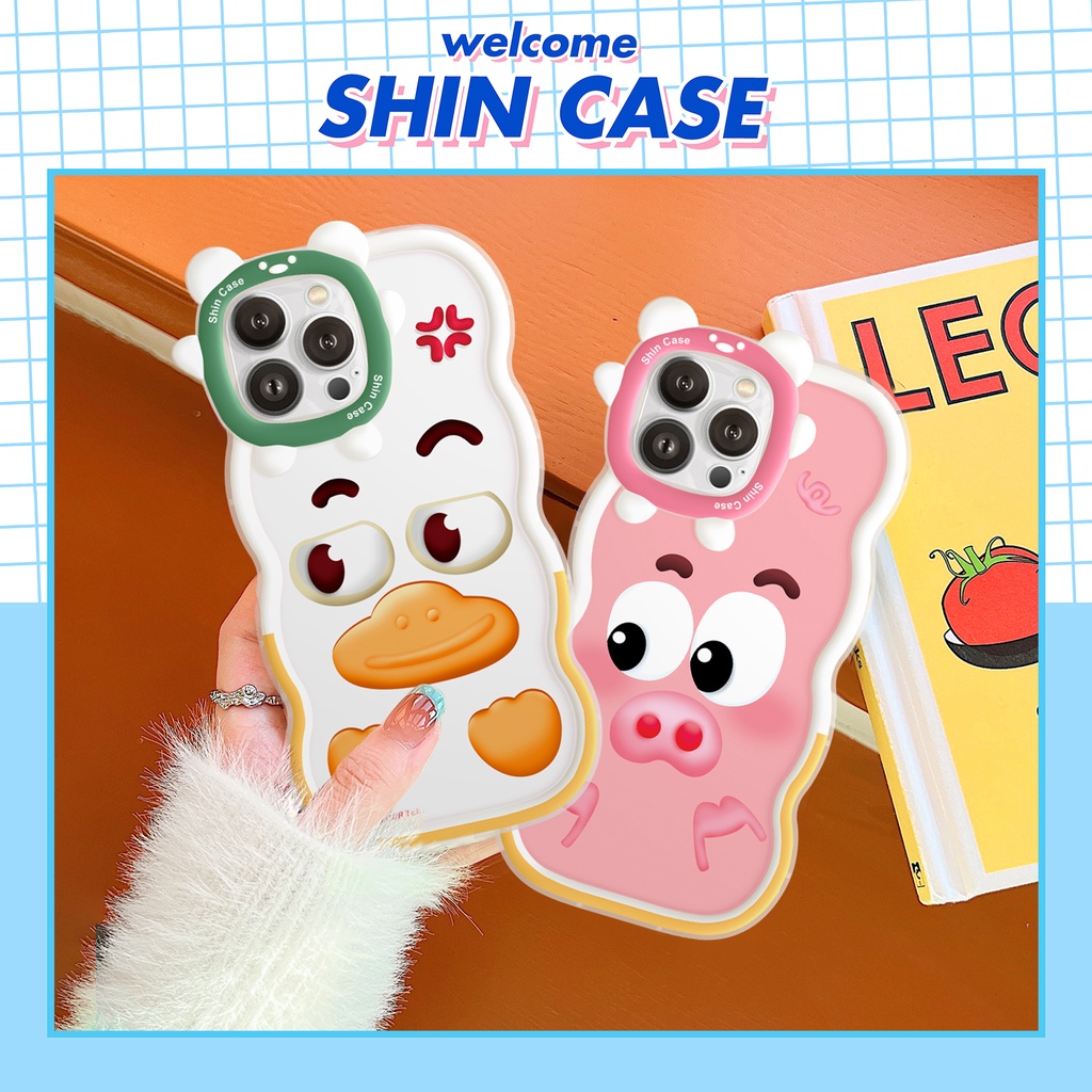 Ốp lưng iphone viền gấu sóng Vịt heo 6/6plus/6s/6splus/7/7plus/8/8plus/x/xs/11/12/13/14/pro/max/promax/plus/shin/case