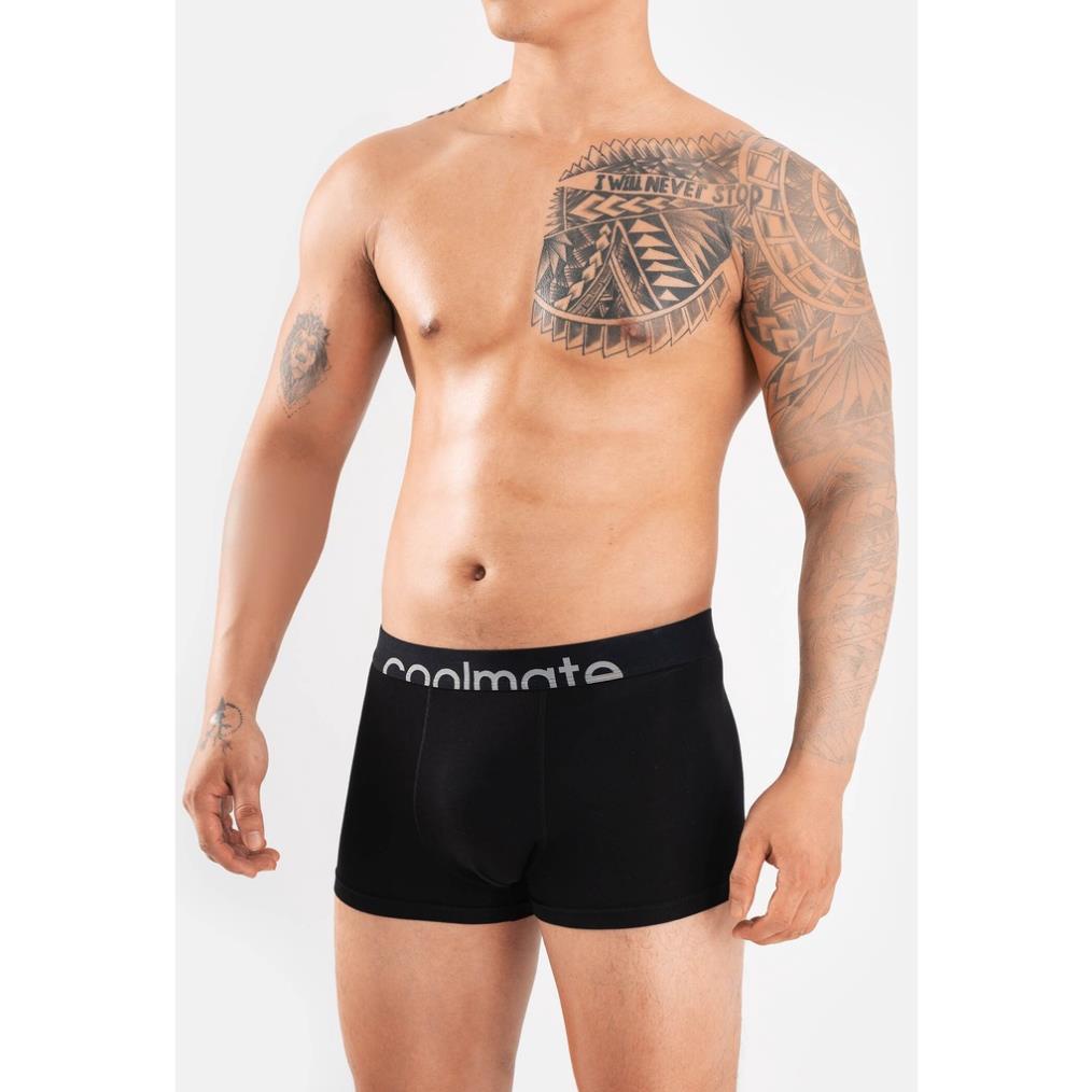 Combo 3 Quần lót Trunk vải Cotton Modal đen cạp mới co giãn không vết hằn - thương hiệu Coolmate sale