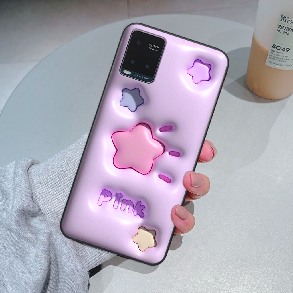 Ốp Vivo Y21 / Y21s / Y33s / T1x in phẳng hiệu ứng 3D giả nổi siêu thật, cực xinh, cá tính