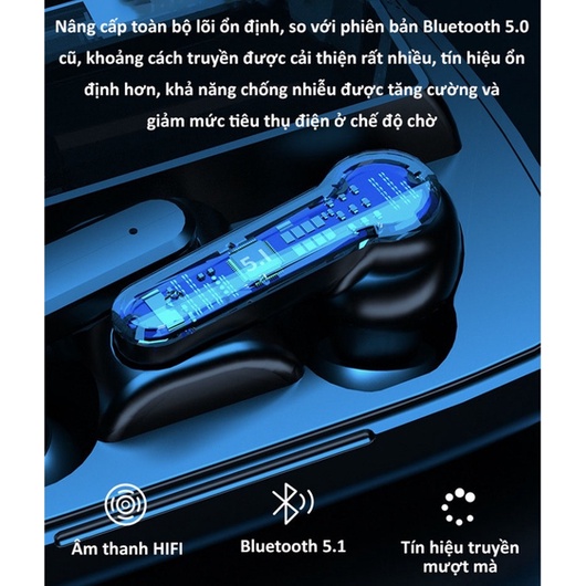 Tai nghe Bluetooth không dây MINPRO M19 -  Chống Nước, Pin Trâu, Có Đèn Pin , Chính Hãng - Bảo hành 1 đổi 1