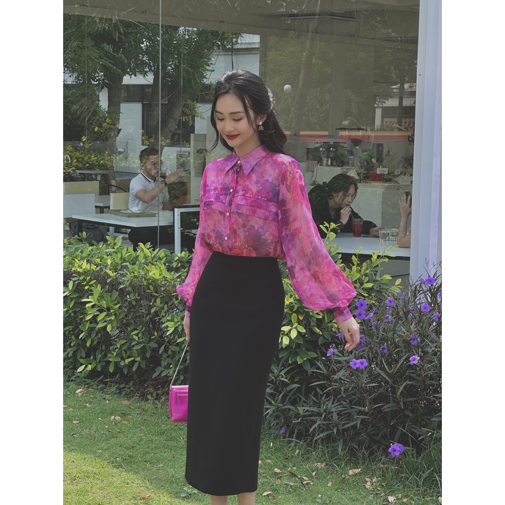 Chân váy bút chì dài xẻ sau HUONG BOUTIQUE HBZ451