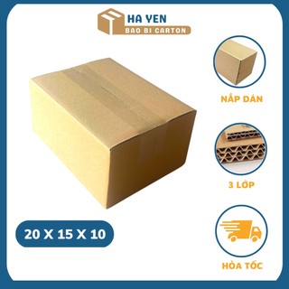 20 x 15 x 10 cm - 1 hộp carton nắp dán 20x15x10 cm