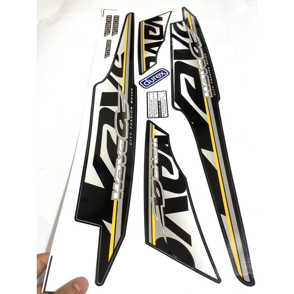 Tem wave, Tem dời WAVE ALPHA MẪU HÓT. ĐỦ MÀU. Dán cho Wave 50cc/100cc/110cc Mẫu Mới 2022 vip1