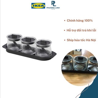 Set 3 lọ gia vị kèm thìa CELEBRERA IKEA