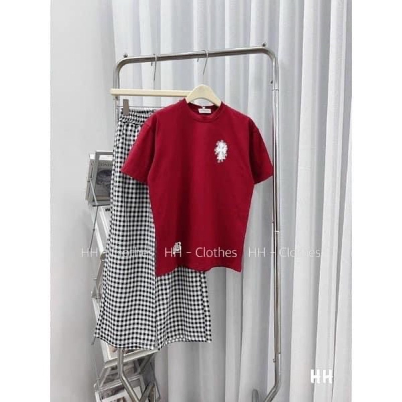 SÉT BỘ CHỮ THẬP ĐỎ MIX QUẦN KẺ