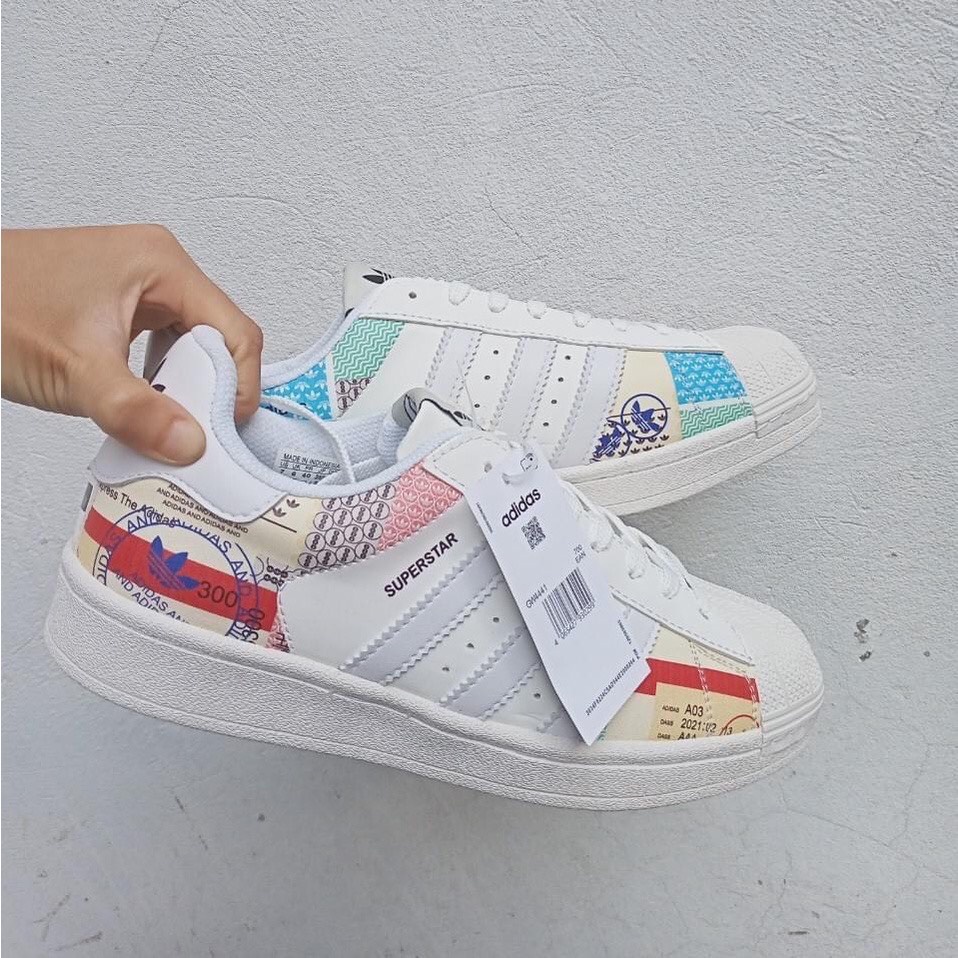Giày_thể thao sneakers Adidas mũi sò họa tiết Superstar - mới nhất Full box bill 2023