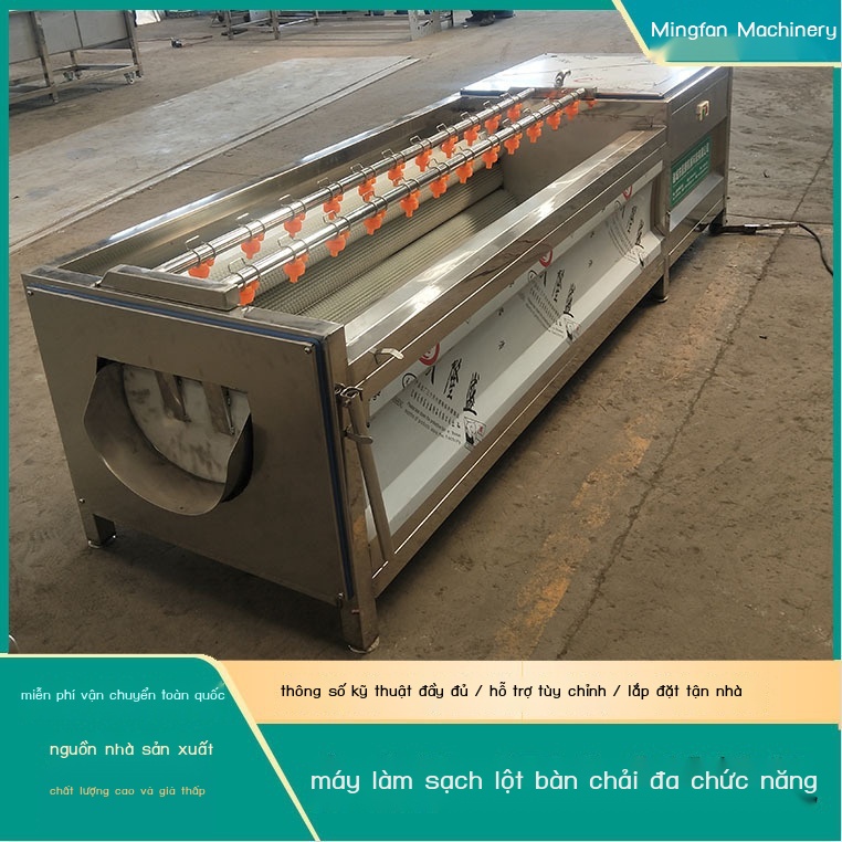 ◐﹍Nhà máy cung cấp trực tiếp tại chỗ củ sen máy bóc vỏ con lăn tóc làm sạch máy làm sạch con lăn tóc phun nước konjac má