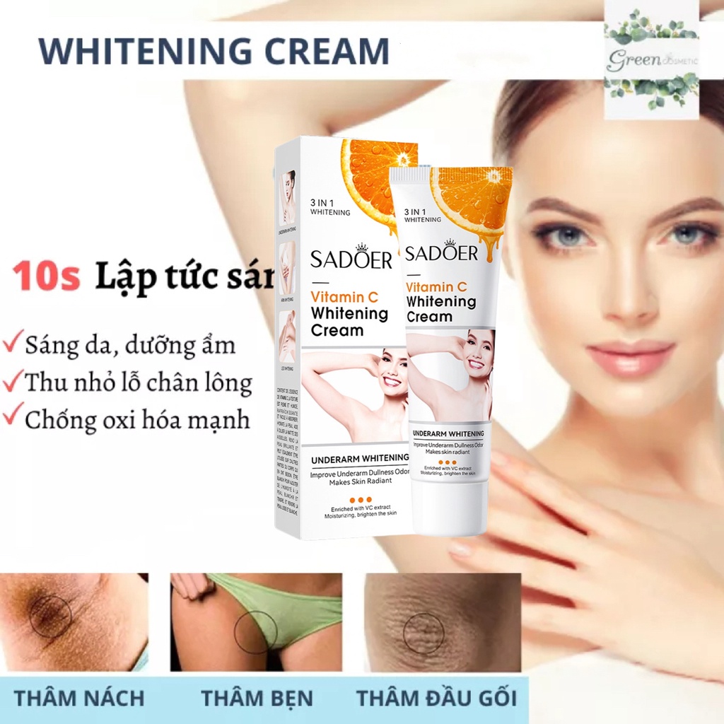 Kem làm trắng da 50g Kem Trắng Nách, mờ thâm Bẹn, Mông Khủy tay, Đầu Gối  Nuôi dưỡng và tái tạo d