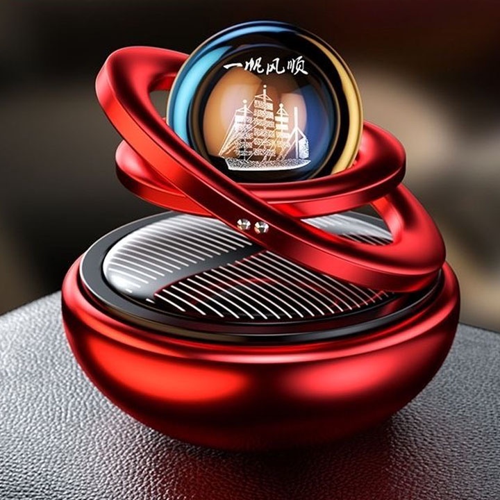 Sáp Thơm Ô Tô, Vòng Xoay Vô Cự để taplo, Nước Hoa Khửi Mùi Cao Cấp Gắn Taplo Tự Quay Bằng Năng Lượng Mặt Trời siêu thơm