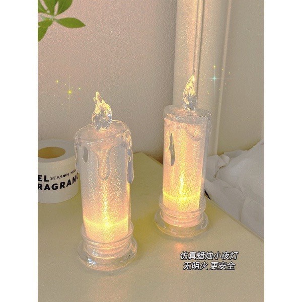 Nến điện tử đèn led hình cây nến Decor chụp ảnh nail , background, trang trí nhà cửa siêu xinh