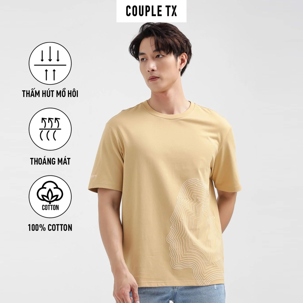 Áo Thun Nam Couple TX Relax Fit in Graphics Mặt Người MTS 1194