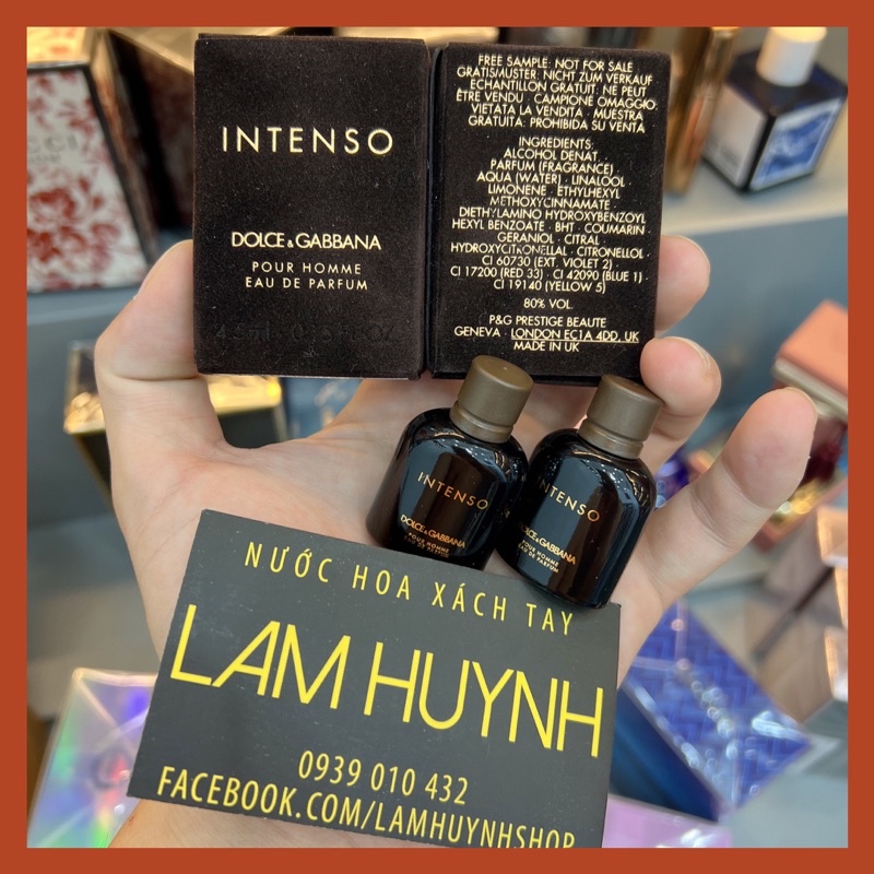 Nước hoa mini Nam Intenso Pour homme EDP 4,5ml