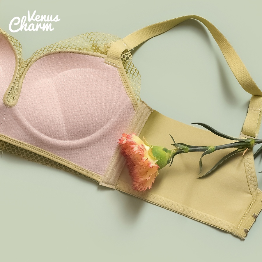 Áo lót nữ không gọng đệm vừa VenusCharm nâng đẩy ngực nhỏ tạo khe quyên rũ 8222