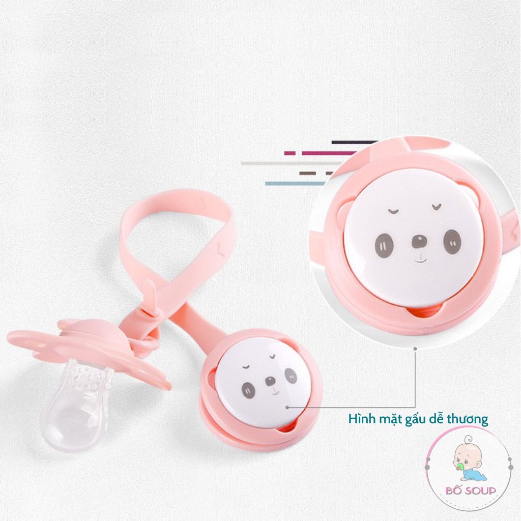 Dây đeo ti giả, gặm nướu silicon cho bé Shop Bố Soup