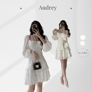 V021 váy tơ cúp ngực khoét eo audrey