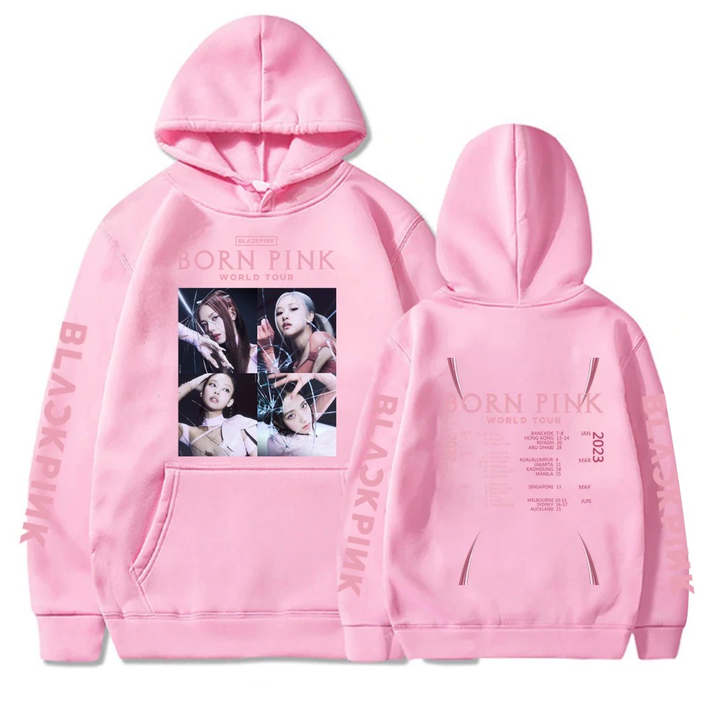 Áo hoodie Blackpink Born Pink áo nỉ dài tay có mũ