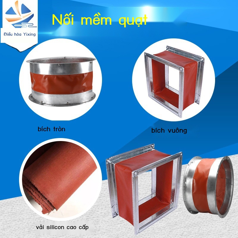 Kết nối mềm bằng vải bạt ống gió, kết nối mềm silicone chống cháy và chịu nhiệt độ cao nhà sản xuất cung cấp ống kết nối