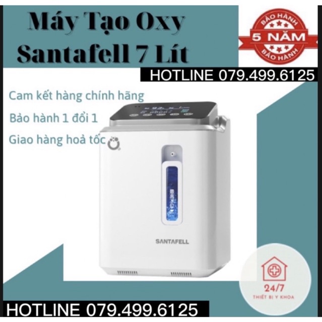 ⛔️GIÁ TỐT NHẤT❗️Máy Tạo Oxy Y Tế Tại Nhà Cho Người Bệnh Santafell 7L - Chính Hãng Bao Đổi Trả
