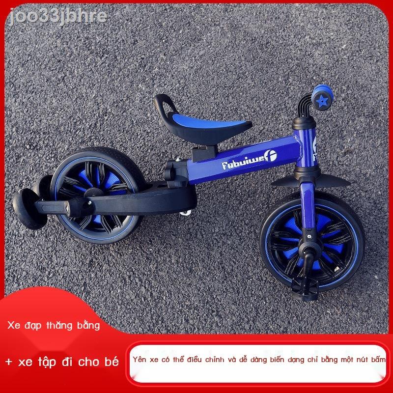 Xe thăng bằng trẻ em không bàn đạp 1-3-5 tuổi 2 xe ba bánh trượt Scooter xe đạp hai trong một