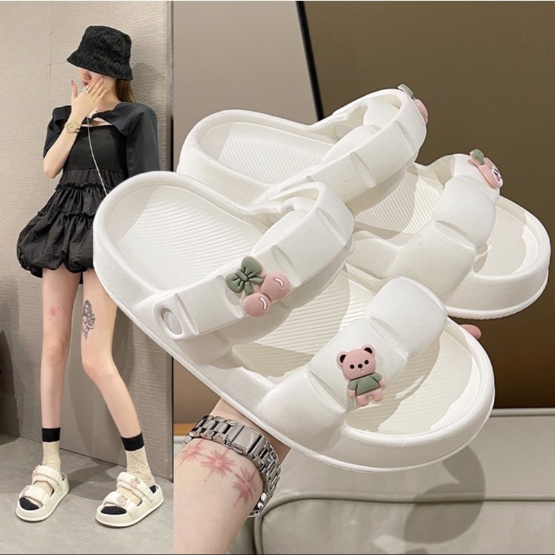 Dép SanDal đế bằng Chất Liệu EVA Siêu êm nhiều loại sticker