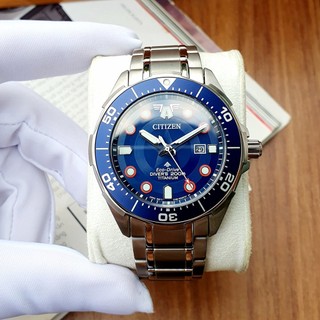Đồng hồ nam chính hãng Citizen Eco-drive Titanium Diver BN0208-54W Phiên Bản Limited - Máy pin Eco Drive- Kính cứng