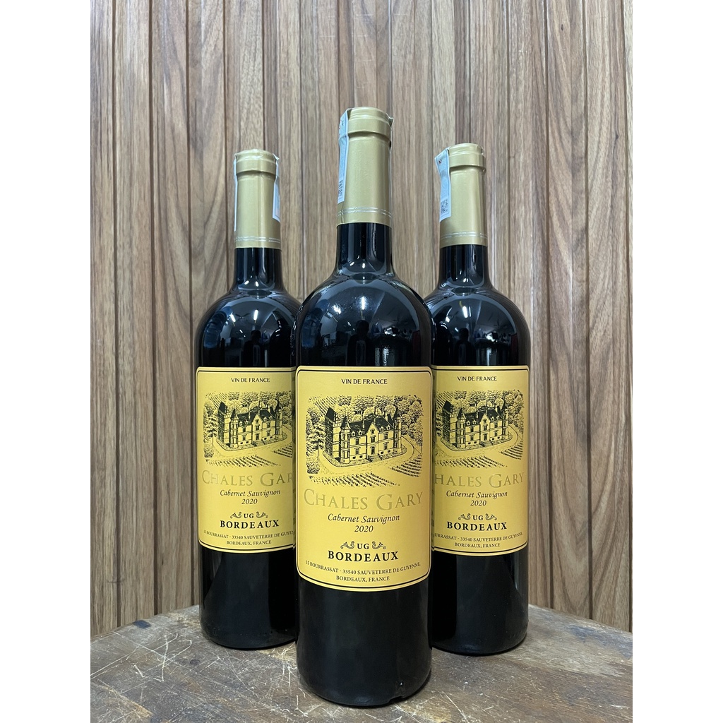 Rượu vang Pháp đỏ Chales Gary Cabernet Sauvignon 750ml 13.5% [Nhập Khẩu Chính Hãng]