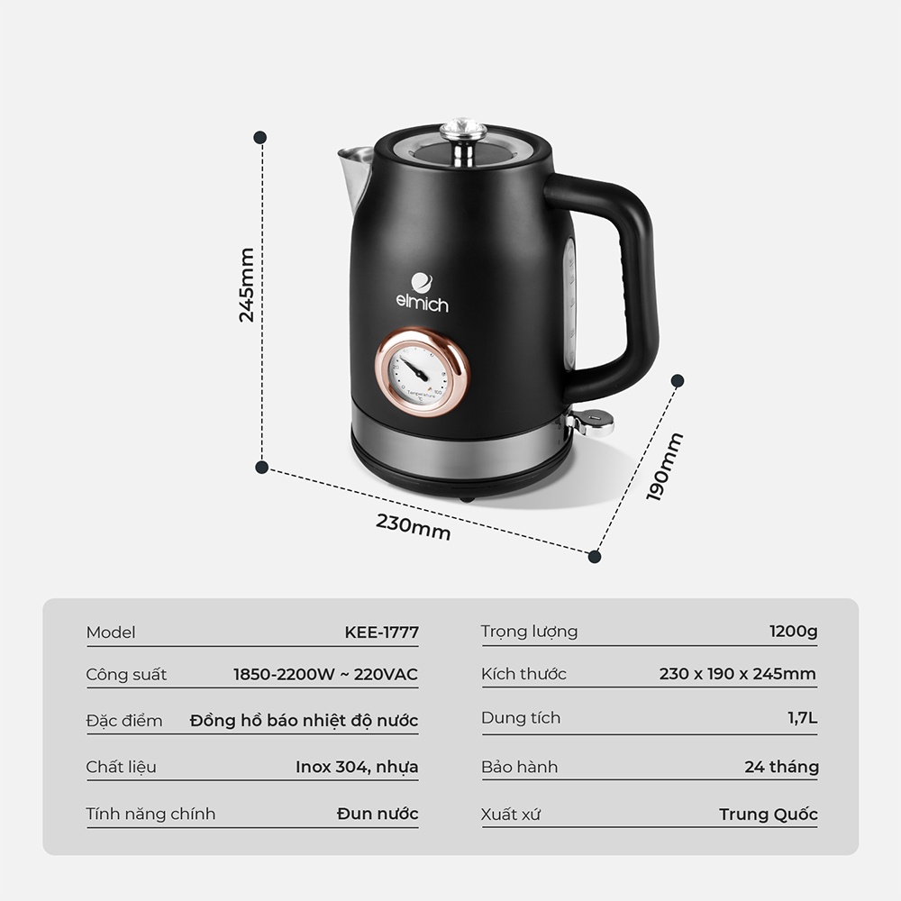 Ấm đun siêu tốc Elmich KEE-1777