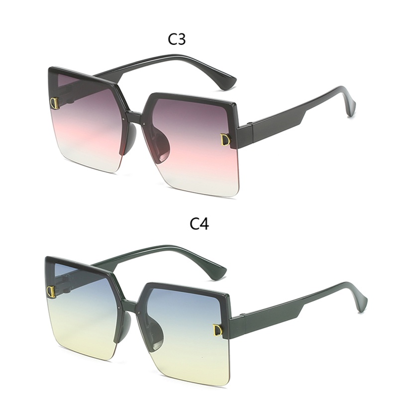 Kính Mát Gọng Vuông Lớn In Logo D Màu gradient Thời Trang Cho Nam Và Nữ