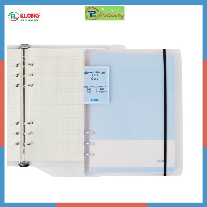 Sổ còng sắt Klong Caro mm nét đứt A5 100 tờ 100/76; MS: 516