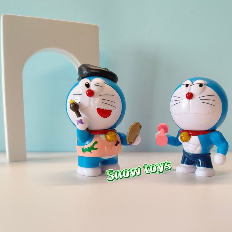 Mô hình Doraemon - đồ chơi bé Mon Mèo Ú doremon dễ thương hướng nghiệp đầu bếp bartender phù thủy cử tạ họa sĩ cứu hộ