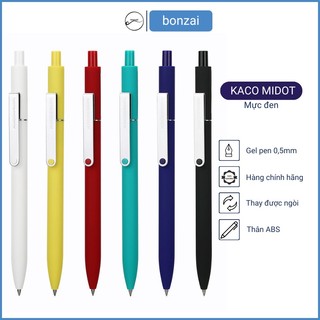 Bút gel KACO Midot ngòi 0,5mm - mực đen