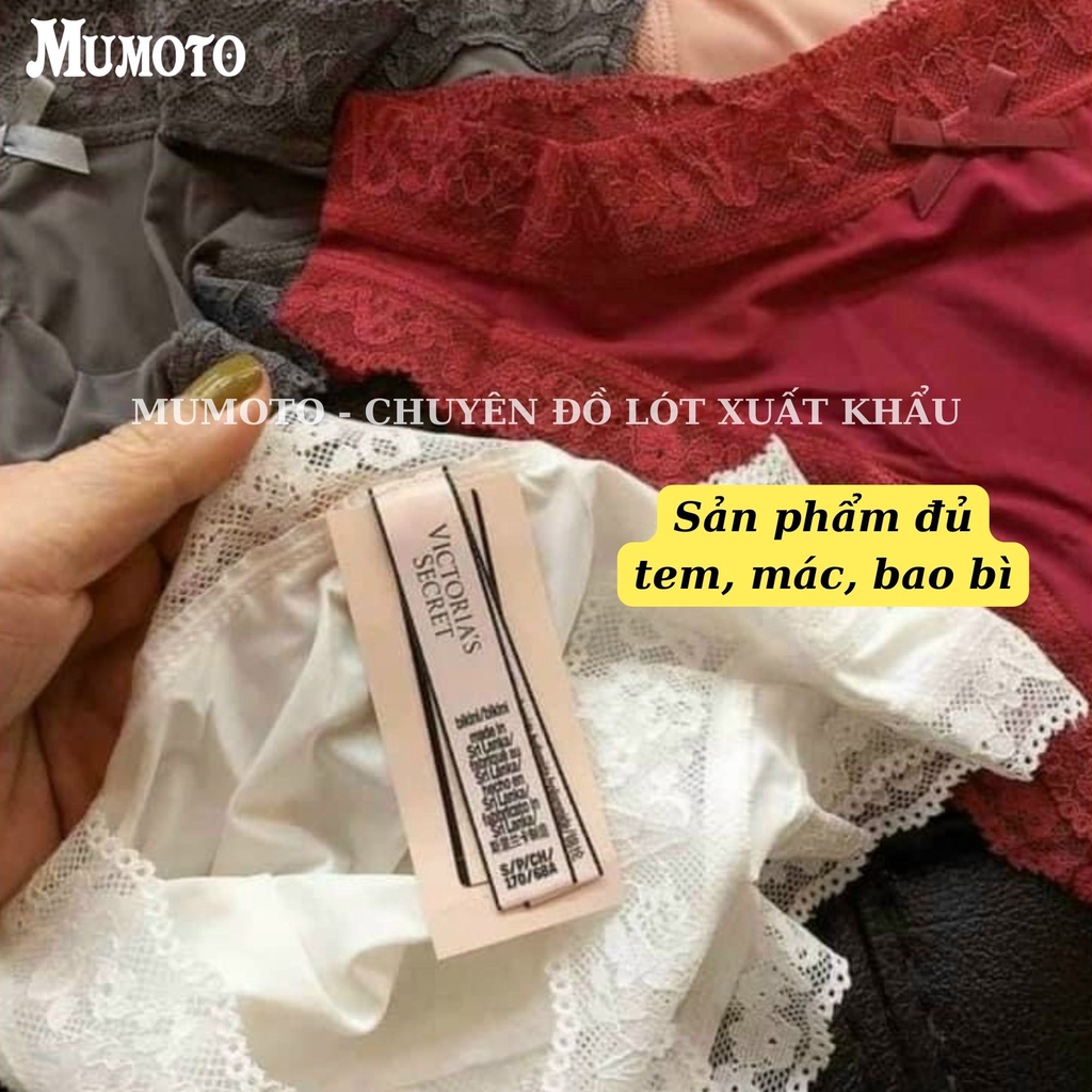 Quần lót nữ thun lạnh VS xuất Âu phối ren siêu mát phom đẹp size đến 70kg VS350 - MUMOTO