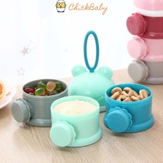 Hộp đựng sữa bột cho bé, hộp chia 3 cữ sữa bột kín hơi CHICKBABY