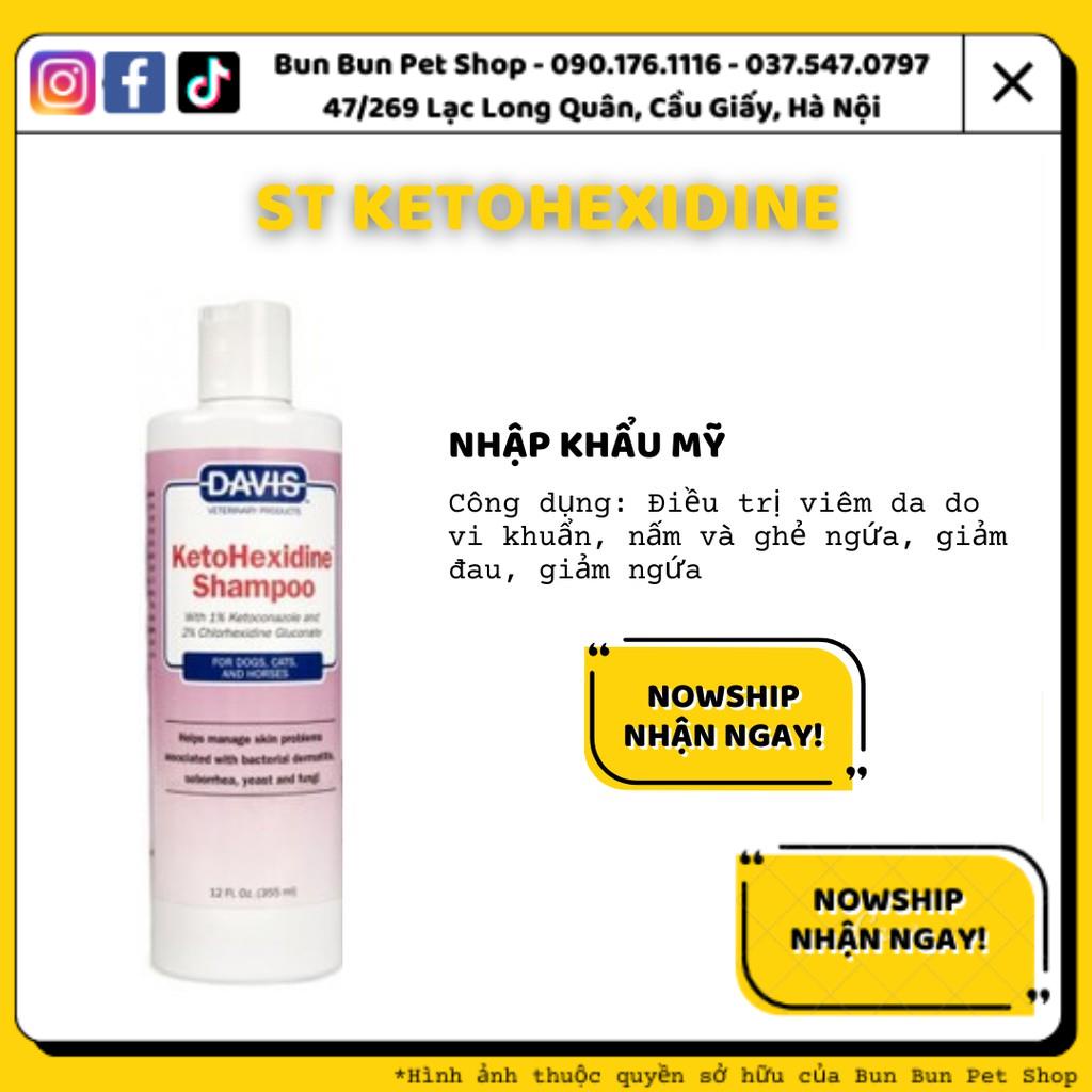 Sữa tắm cho thú cưng Davis KetoHexidine Shampoo trị nấm da, ngứa, nhiễm trùng da