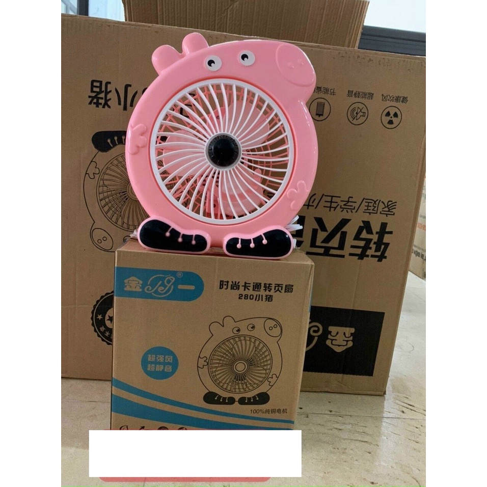 Quạt mini hình thú để bàn cắm điện văn phòng, Quạt văn phòng để bàn mini hình thú cắm điện