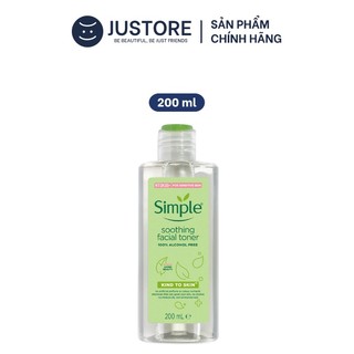 Nước hoa hồng simple dành cho da nhạy cảm 200ml