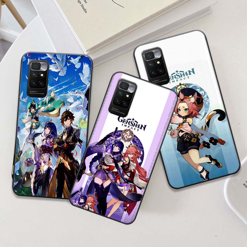 Ốp Xiaomi Redmi 10C / Redmi 10A / Redmi 10 bộ hình Anime hoạt hình GenShin cute, dễ thương