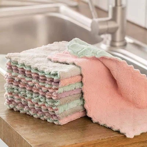 Set 10 Khăn lau bếp đa năng 2 mặt siêu thấm nước