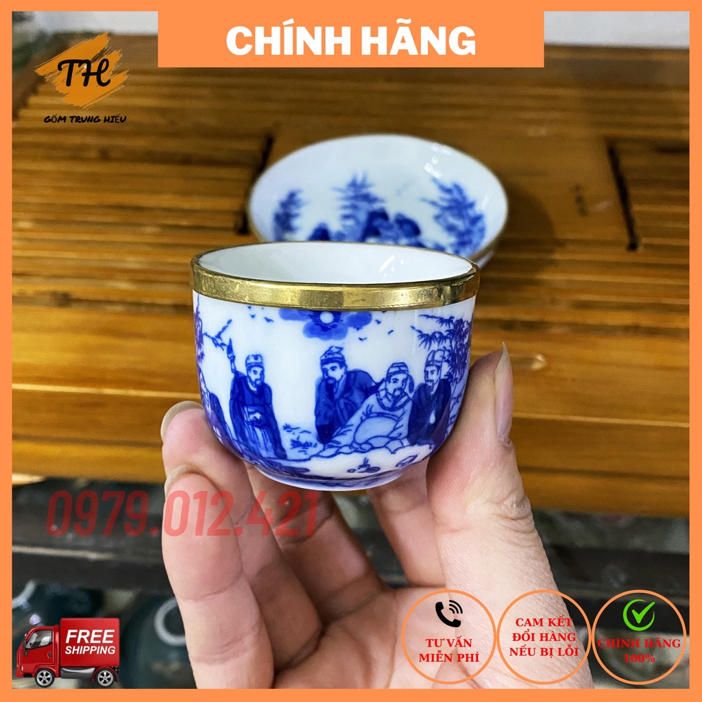 Chén Đĩa lẻ bọc đồng Bát Tràng cao cấp