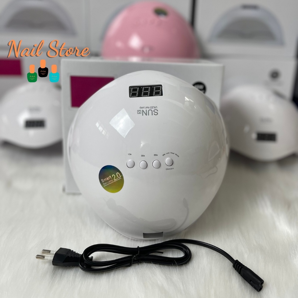 Máy Hơ Gel Sun 5 UV/LED 48W Màu Hồng - Máy Hơ Móng BẢO HÀNH 6 THÁNG