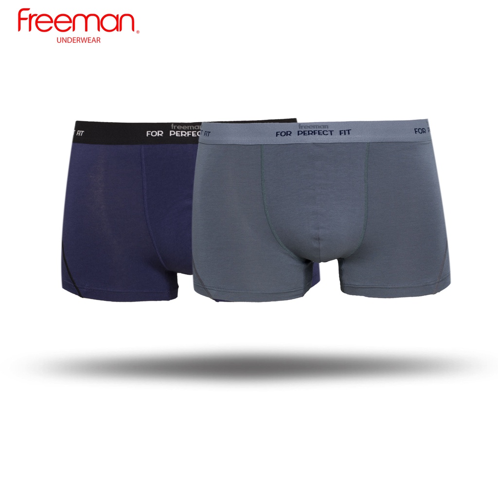 Combo 2 Quần lót boxer chất liệu cotton model cao cấp mềm mịn, thấm hút mồ hôi tốt Freeman 6530