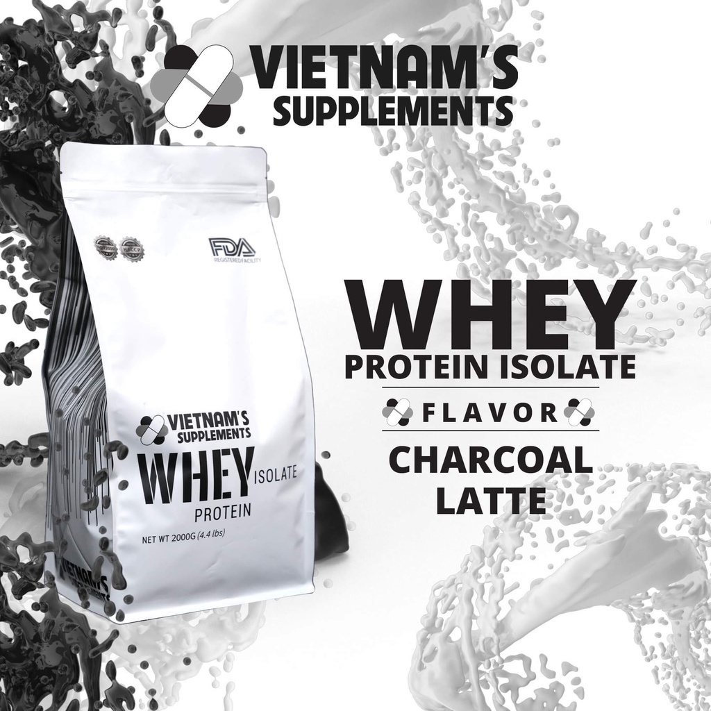 Bột Whey Protein Isolate bổ sung protein, ít calories, ít béo, tăng cơ 2000g - Vietnam's Supplements