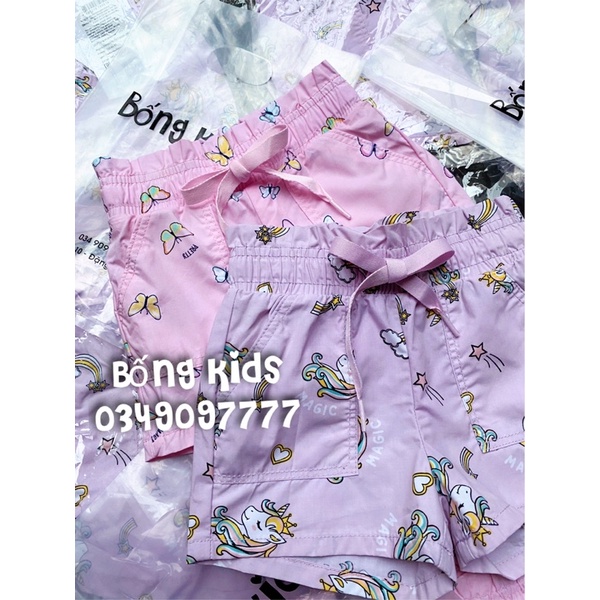 Quần Short Gió Bé Gái In Hình GÊ