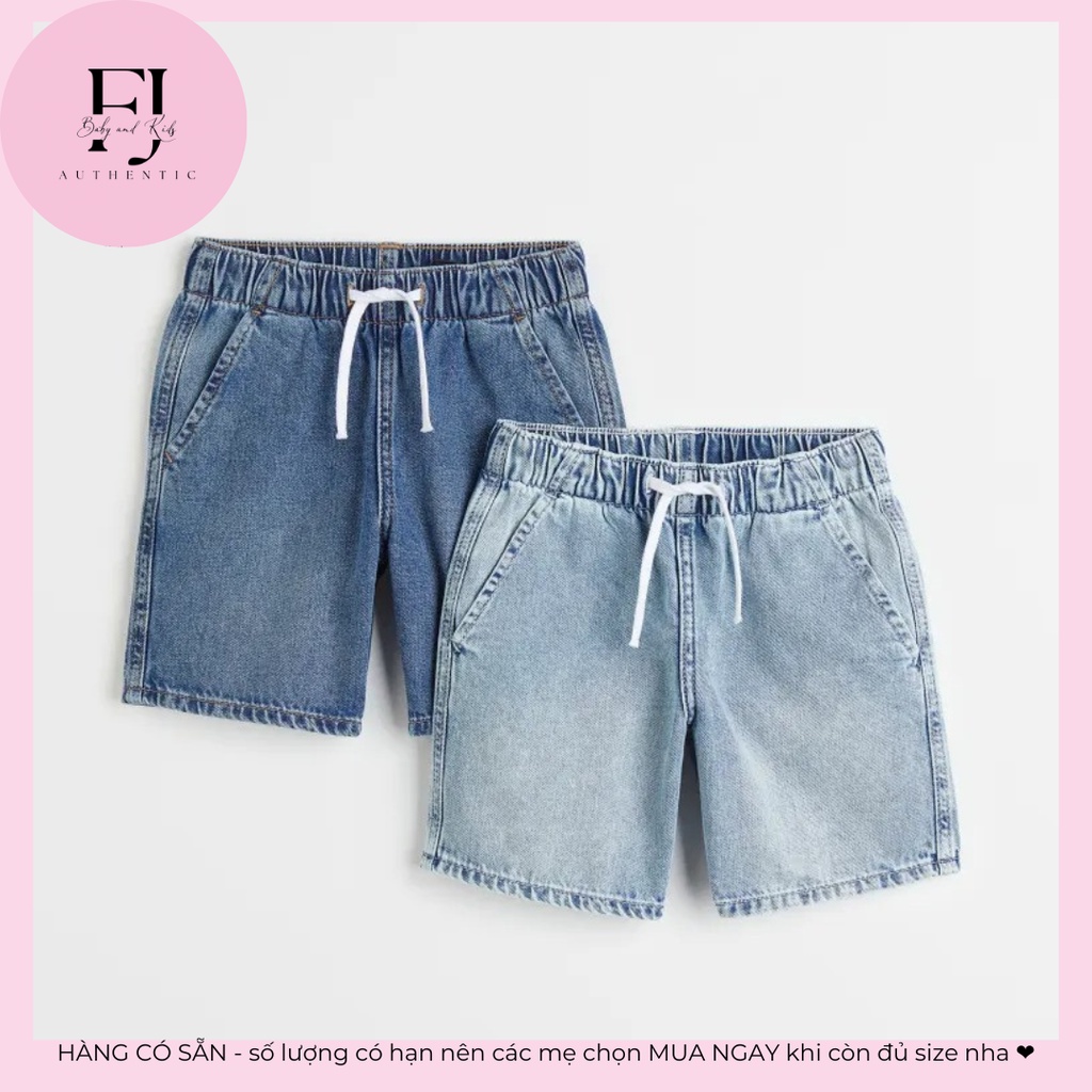 Quần đùi jean trẻ em chính hãng HM, quần bé trai Quần đùi jean xanh, hàng hiệu cho bé